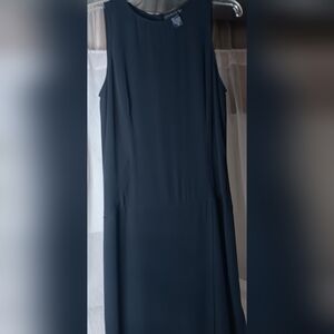 Finity Vintage Black Silk Lagenlook Maxi Dress Women's Size 8